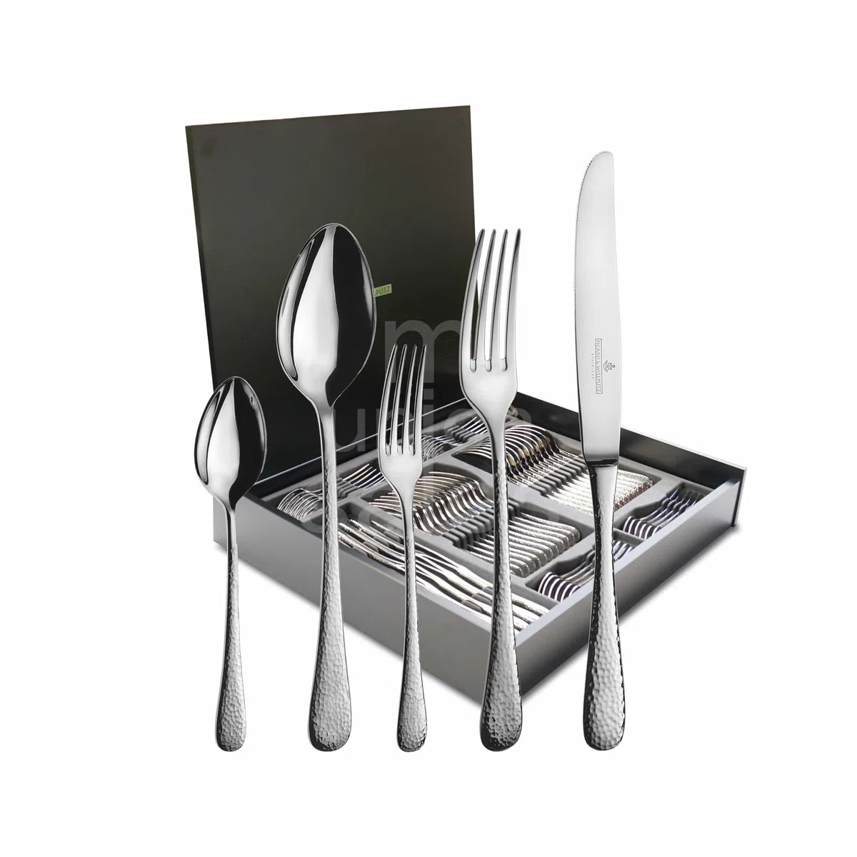 Picard & Wielpütz - Geschenkkoffer 60teilig - Serie Mia - Edelstahl - poliert, hammerschlag Design - spülmaschinenfest