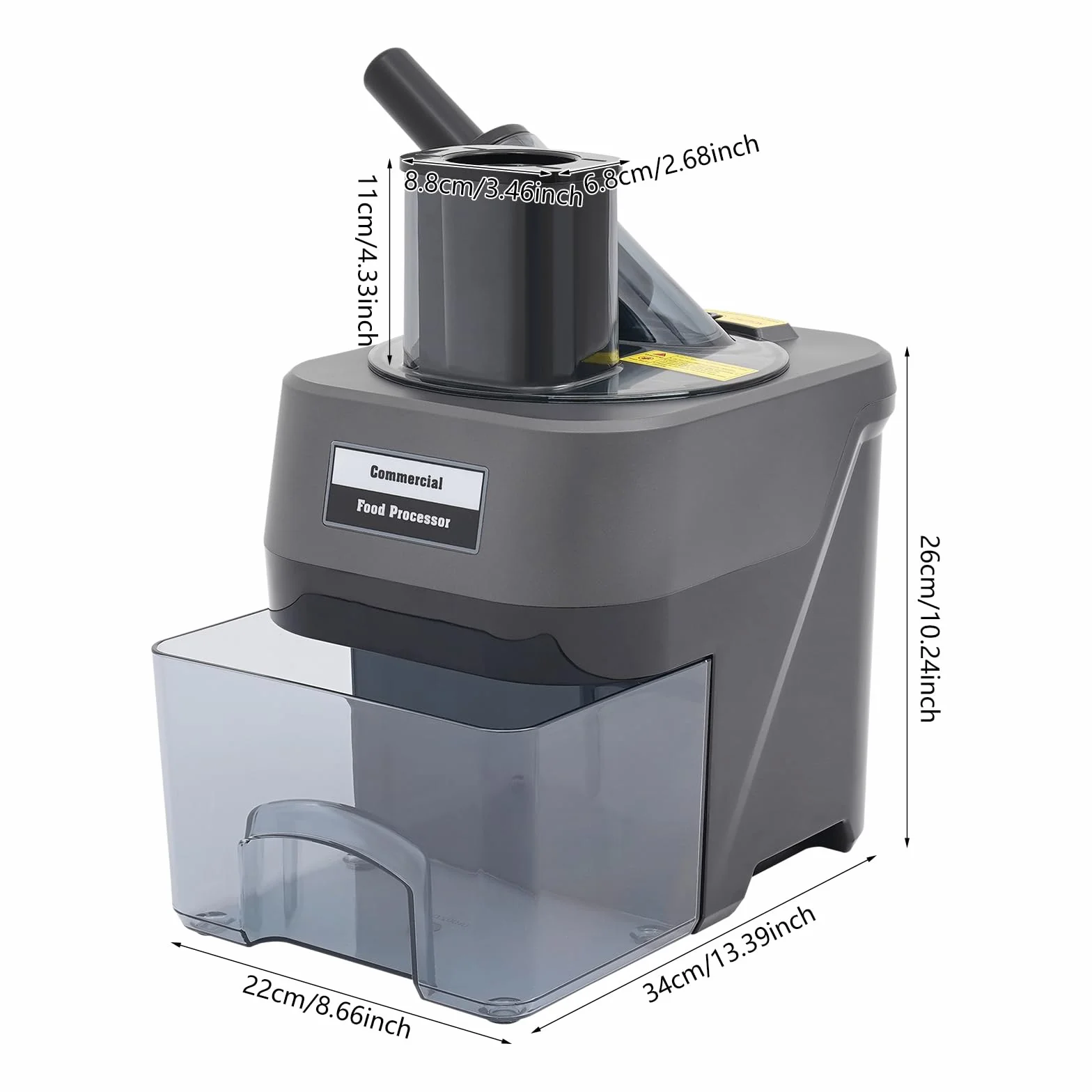 Elektrisch Gemüseschneider, 100W Edelstahl Würfelschneider, Würfelschneider