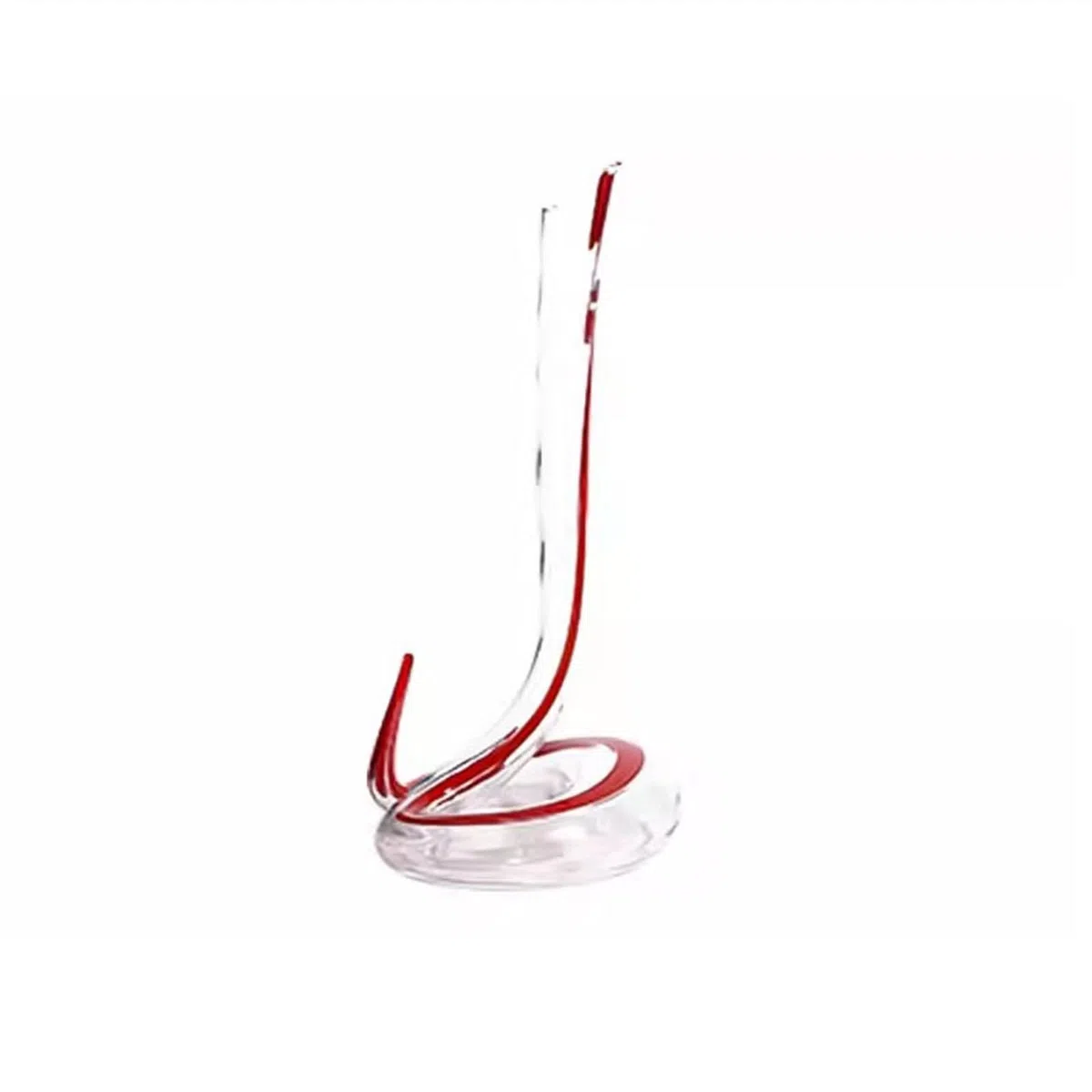Handgefertigter, kreativer, bleifreier Kristall-Weinkühler in Schlangenform, Premium-Glas, Rotweingläser, Heimgebrauch, schnelles Aufwachen des Weins Geschenkidee für Weinliebhaber(Red)