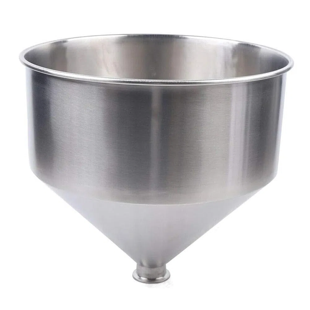 Trichter aus Edelstahl 304, 10–50 l, für flüssige Pasten, robuster Trichter, Abfüllmaschine, Behälter/Tank