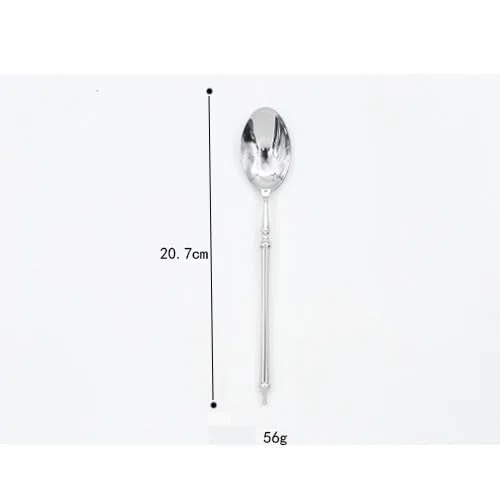 Silberbesteck-Set, 4/16/24/32/40/48-teilig, Edelstahl 304, bestehend aus Tafelmessern, Gabeln, Löffeln und Dessertlöffeln, Hotelbesteck. Silber – 32-teilig für 8 Personen
