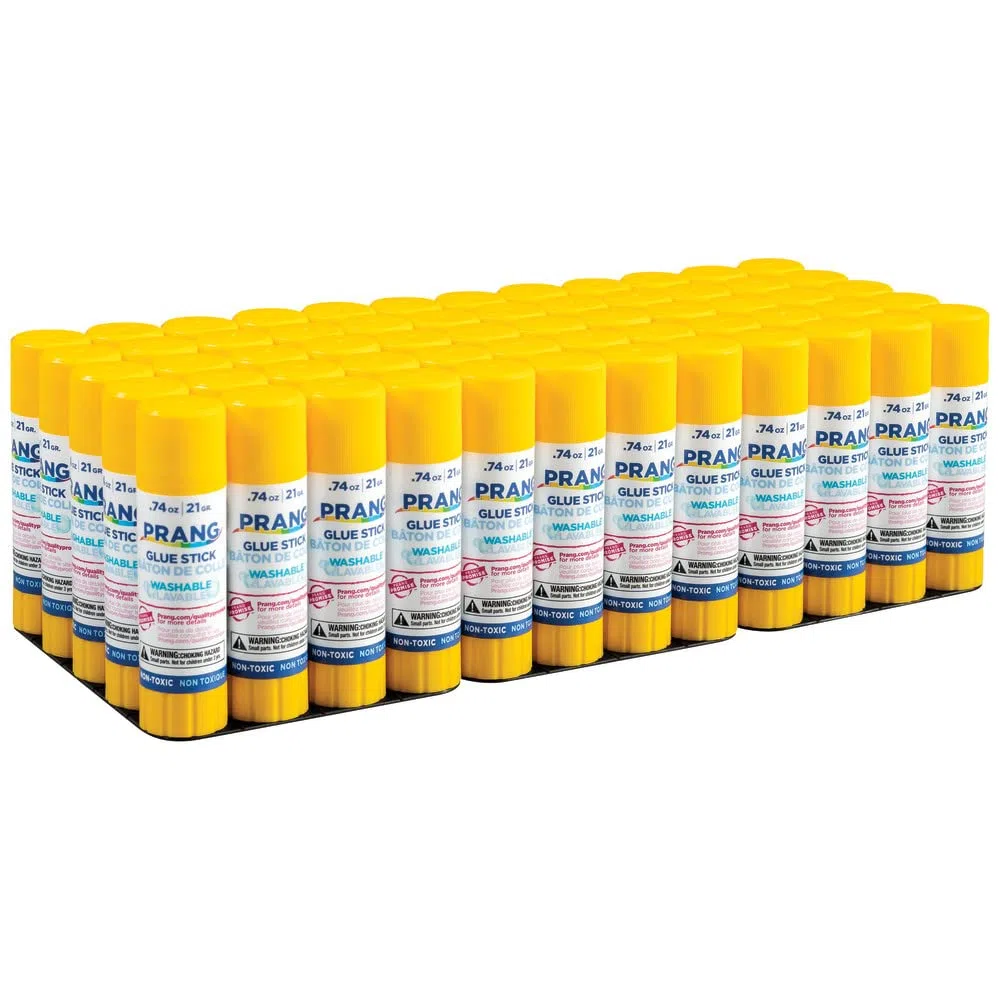 Prang Waschbarer Klebestift, transparent, 2097 ml, 60 Stück