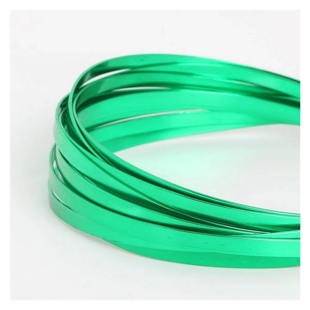 5 m/Los, 5 mm x 1 mm, flacher Aluminiumdraht, weicher Floristik-Metalldraht for die Herstellung von DIY-Schmuck(Light Green)