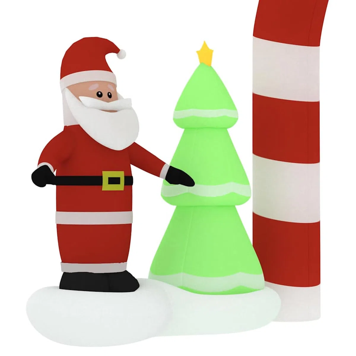 Aufblasbarer Weihnachtsbogen mit LEDs 260 cm Mehrfarbig, mit Gebläse und LED-Lichtleiste, für Garten und Haus