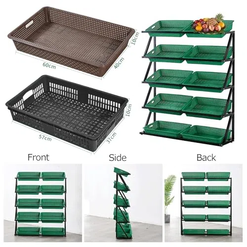 Verkaufsständer, Einzelhandelsständer mit abnehmbarer Aufbewahrungsbox, Supermarktregal, Organizer für Küche, Speisekammer, Snacks und Obst