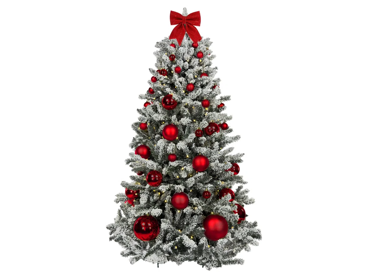 LAALU Weihnachtsbaumschmuck-Set | ROTEWEIHNACHTEN | 73-teilig | für Weihnachtsbäume 120–210 cm | inkl. Aufbewahrungsbox