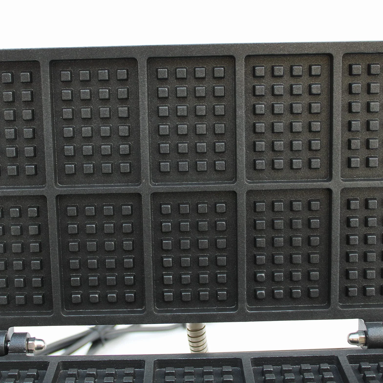 Waffelmaschine 10 Fächer 1550W Antihaftbeschichtung Edelstahl Timer