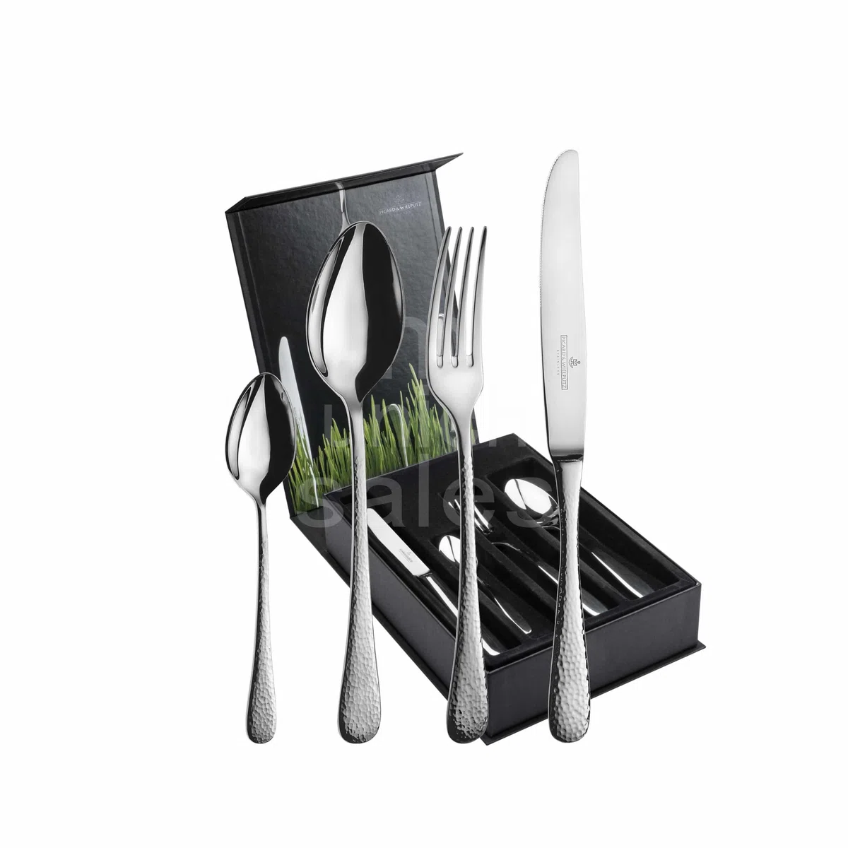 Picard & Wielpütz - Geschenkkoffer 60teilig - Serie Mia - Edelstahl - poliert, hammerschlag Design - spülmaschinenfest