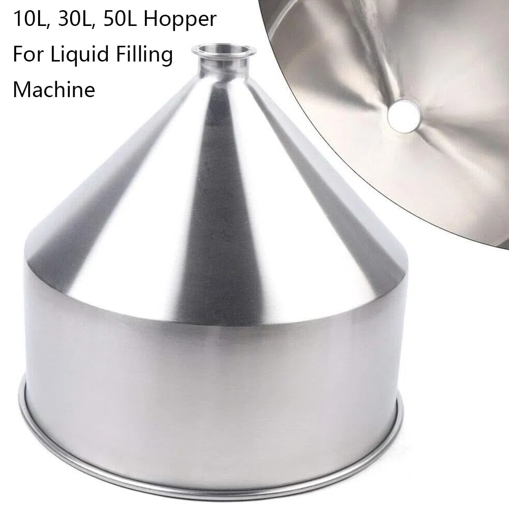 Trichter aus Edelstahl 304, 10–50 l, für flüssige Pasten, robuster Trichter, Abfüllmaschine, Behälter/Tank
