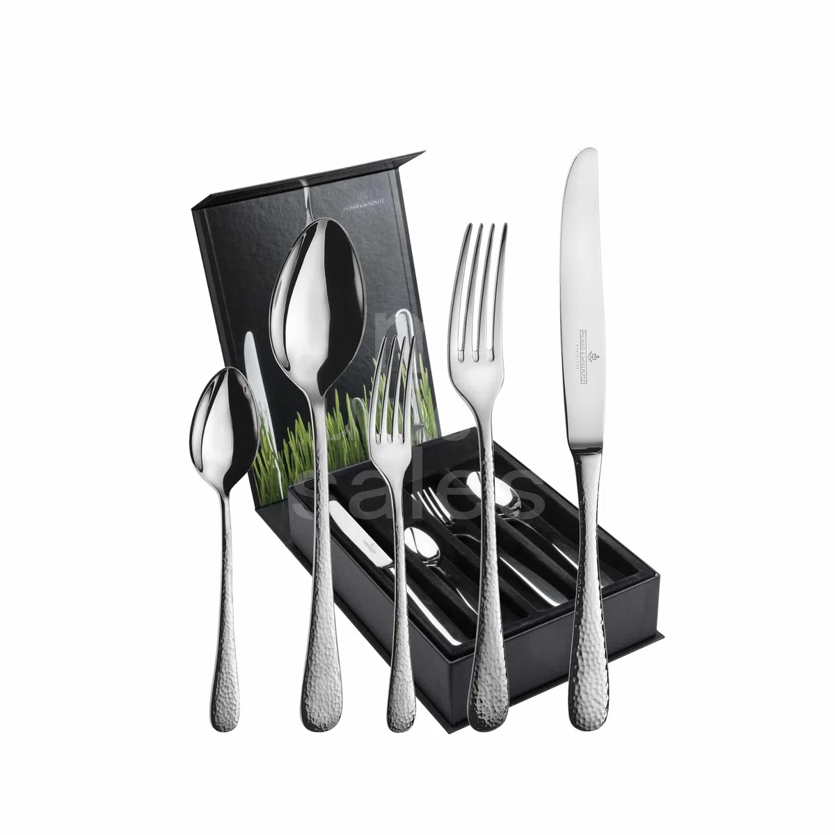Picard & Wielpütz - Geschenkkoffer 60teilig - Serie Mia - Edelstahl - poliert, hammerschlag Design - spülmaschinenfest