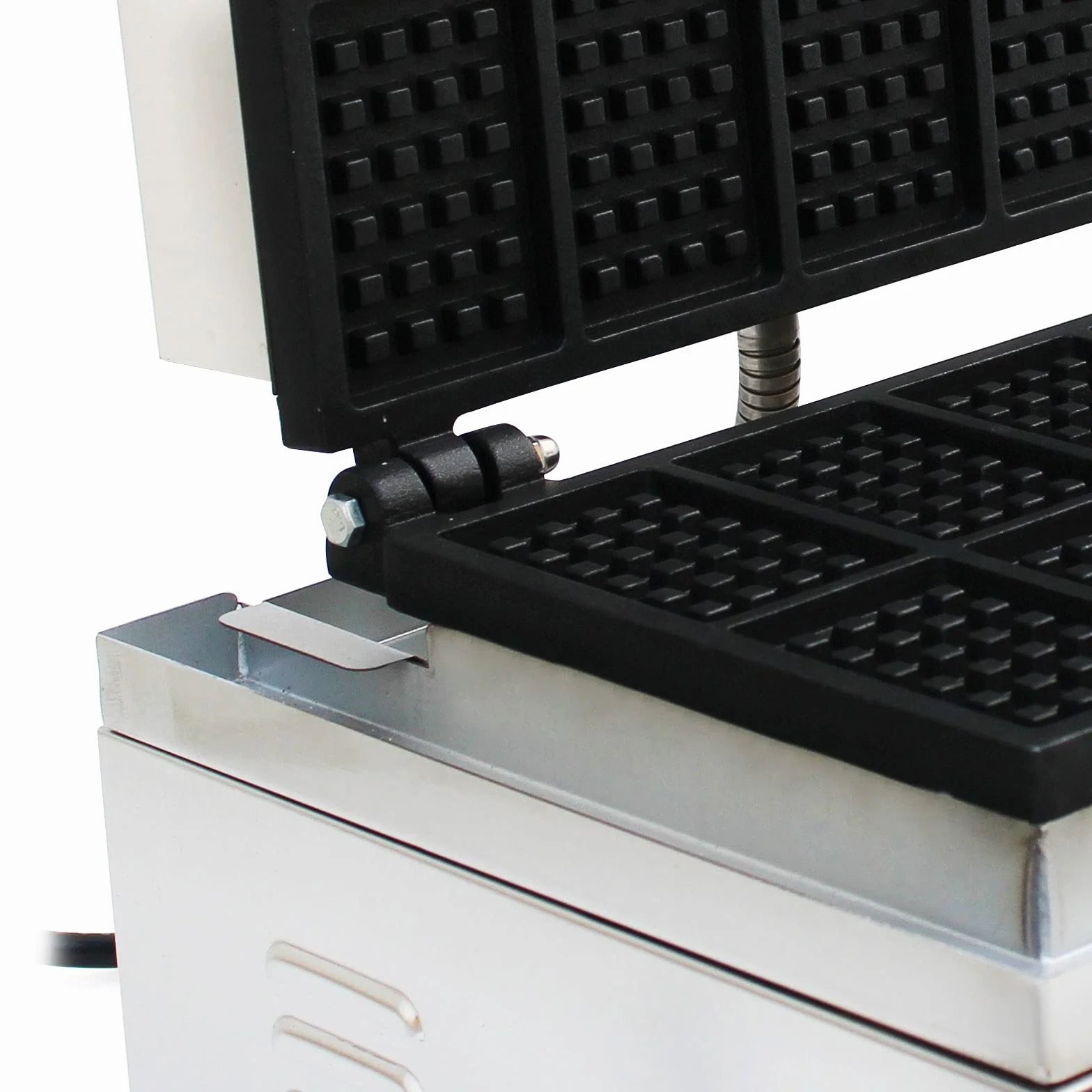 Waffelmaschine 10 Fächer 1550W Antihaftbeschichtung Edelstahl Timer