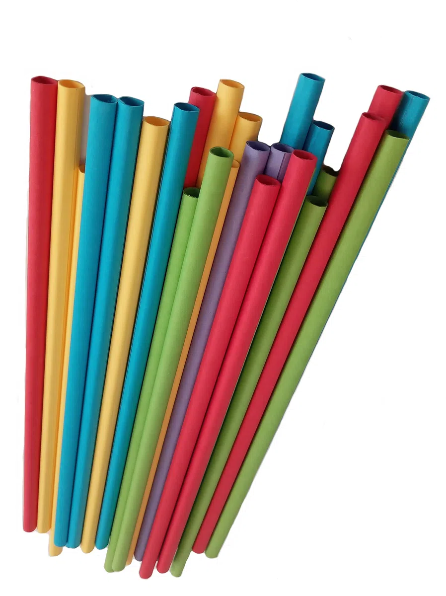Jumbo Strohhalme aus Papier nachhaltig stabil made in EU FSC-zertifiziertes Papier 230x7mm bunt 4050 St