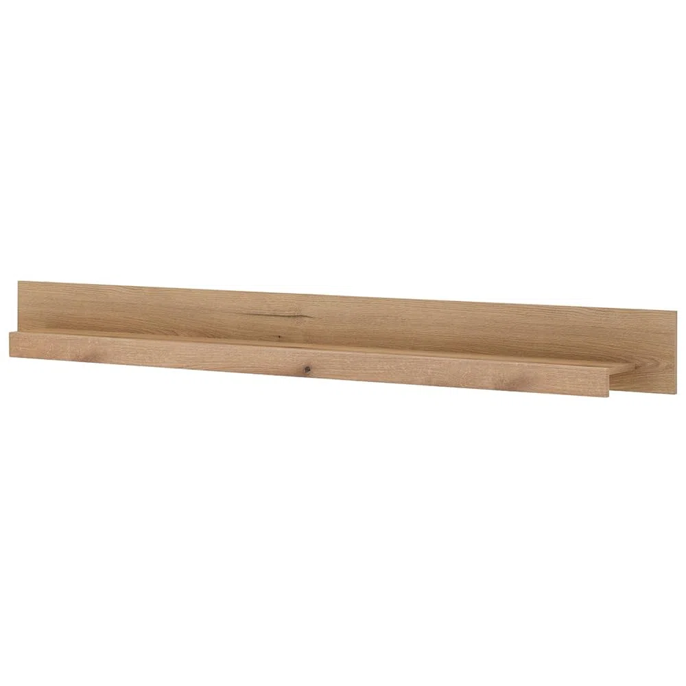 Lomadox Wandregal 200 cm breit Wandboard Hängeregal Regal in Eiche mit 1 Ablageboden