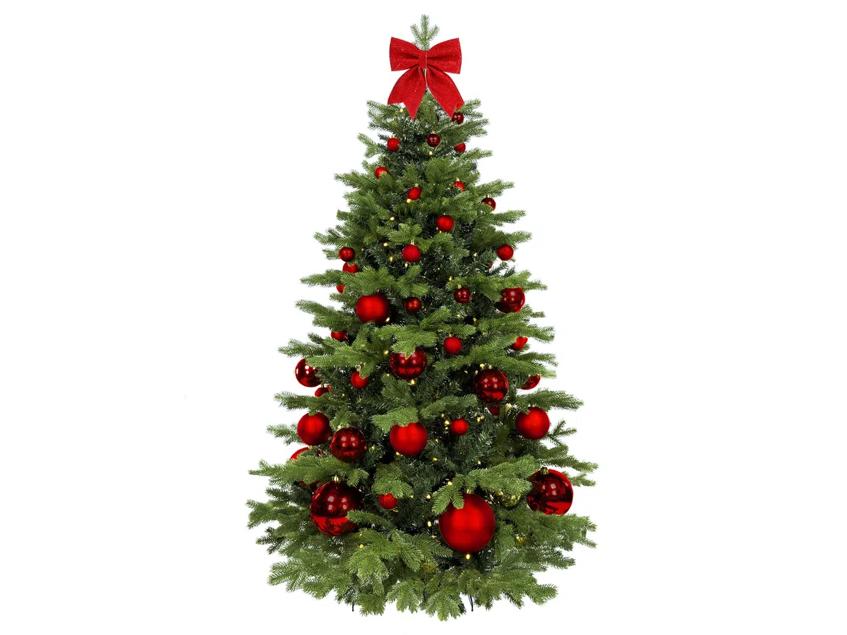 LAALU Weihnachtsbaumschmuck-Set | ROTEWEIHNACHTEN | 73-teilig | für Weihnachtsbäume 120–210 cm | inkl. Aufbewahrungsbox