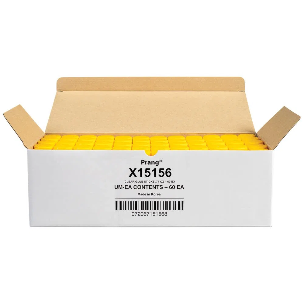 Prang Waschbarer Klebestift, transparent, 2097 ml, 60 Stück