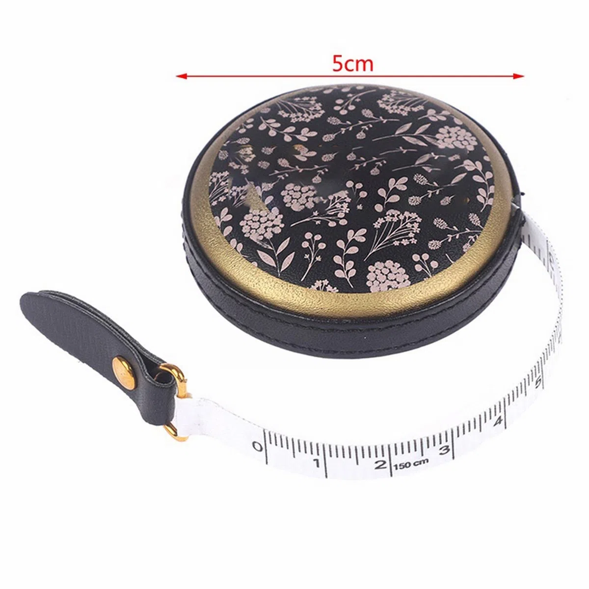 Maßbänder, 1,5 m tragbares einziehbares Vintage-PU-Leder-Miniband, Nostalgie-Maßlineal, Retro-Näh-Zentimeter-Zoll-Rollenband