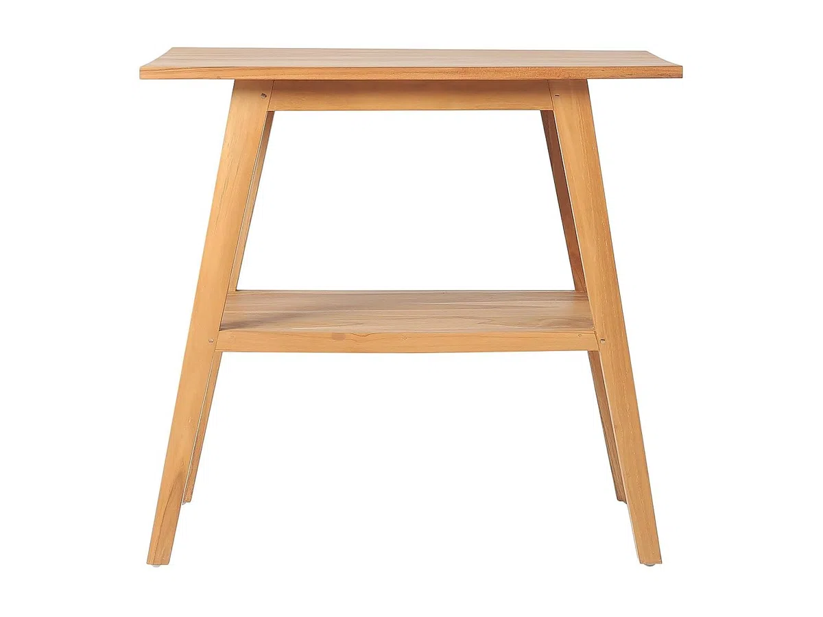 Vente-unique - Waschbeckenunterschrank Bobotsari -L 80cm x B 55cm x H 76cm- Teakholz - naturfarben hell