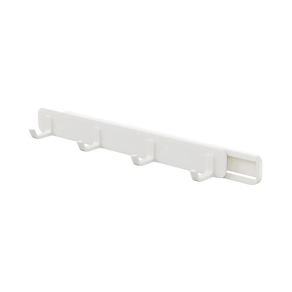 NATWEE Platzsparender ausziehbarer Haken, selbstklebend, 4 Haken, für Badezimmer, Kleiderbügel, Kleiderschrank, Kleidung, Handtuch, Hakenleiste (Farbe: Weiß, Größe: 26 cm) It's so Kind of You